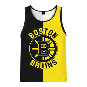 Мужская майка 3D с принтом Boston Bruins, Бостон Брюинз в Екатеринбурге, 100% полиэстер | круглая горловина, приталенный силуэт, длина до линии бедра. Пройма и горловина окантованы тонкой бейкой | boston | boston bruins | bruins | hockey | nhl | usa | бостон | бостон брюинз | нхл | спорт | сша | хоккей | шайба