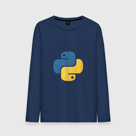 Мужской лонгслив хлопок с принтом Python язык в Санкт-Петербурге, 100% хлопок |  | python | кодинг | питон | программирование | программист