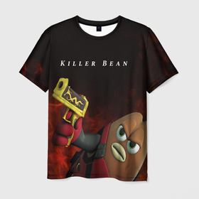 Мужская футболка 3D с принтом Убить Боба в Курске, 100% полиэфир | прямой крой, круглый вырез горловины, длина до линии бедер | killer bean | killer bean forever | бобтаун | кофейный боб