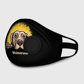 Маска из неопрена с принтом Веймаранер (Weimaraner) в городе Новоалтайск, неопрен 100% | Форма огибающая нос. Резинки для ушей с дополнительной резинкой на затылке. Клапан для выдоха для активного дыхания при занятиях спортом. Эластичный материал маски и окантовки для лучшего растяжения и прилегания маски.  | Тематика изображения на принте: animal | dog | hunting dog | weimaraner | веймаранер | веймарская овчарка | год собаки | друг человека | животное | зверь | кинолог | легавая | охотничья собака | пёс | порода собак | собака | собака веймаранер