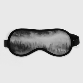 Маска для сна 3D с принтом ТУМАННЫЙ ЛЕС | FOREST в Кировске, внешний слой — 100% полиэфир, внутренний слой — 100% хлопок, между ними — поролон |  | Тематика изображения на принте: forest | деревья | дым | лес | мрачный лес | природа | туман