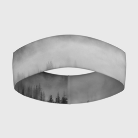 Повязка на голову 3D с принтом ТУМАННЫЙ ЛЕС | FOREST в Курске,  |  | forest | деревья | дым | лес | мрачный лес | природа | туман