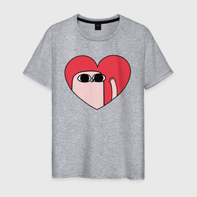 Мужская футболка хлопок с принтом ketnipz сердце , 100% хлопок | прямой крой, круглый вырез горловины, длина до линии бедер, слегка спущенное плечо. | Тематика изображения на принте: bean | bean ketnipz | heart | ketnipz | ketnipz heart | ketnipz mountain | ketnipz сердце | meme | memes | mountain | мем | мемы | сердце | фасолька | фасолька кетнипз