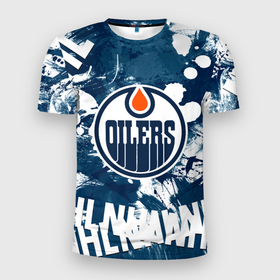 Мужская футболка 3D Slim с принтом Эдмонтон Ойлерз | Edmonton Oilers в Тюмени, 100% полиэстер с улучшенными характеристиками | приталенный силуэт, круглая горловина, широкие плечи, сужается к линии бедра | Тематика изображения на принте: edmonton | edmonton oilers | hockey | nhl | oilers | usa | нхл | ойлерз | спорт | сша | хоккей | шайба | эдмонтон | эдмонтон ойлерз