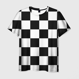Мужская футболка 3D с принтом Шахматная доска паттерн в Белгороде, 100% полиэфир | прямой крой, круглый вырез горловины, длина до линии бедер | chess | доска | паттерн | фигуры | ход королевы | шахматные | шахматы