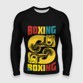 Мужской рашгард 3D с принтом Бокс, Boxing ,  |  | boxing | boxing russia | бокс | боксер | перчатки