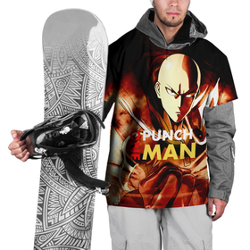 Накидка на куртку 3D с принтом Огненный Сайтама One Punch Man , 100% полиэстер |  | hagemanto | one punch man | one punchman | onepunchman | saitama | sensei | аниме | ван панч мен | ванпанчмен | лысый плащ | манга | сайтама | сильнейший человек | учитель | человек одинудар | человек одного удара