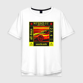 Мужская футболка хлопок Oversize с принтом Жажда скорости NFS в Тюмени, 100% хлопок | свободный крой, круглый ворот, “спинка” длиннее передней части | need for speed | nfs | авто | гонки | жажда скорости | машины | тачка