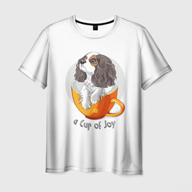 Мужская футболка 3D с принтом Кавалер Кинг Чарльз Спаниель в Екатеринбурге, 100% полиэфир | прямой крой, круглый вырез горловины, длина до линии бедер | Тематика изображения на принте: dog spa | king charles spaniel | английский спаниель | год собаки | друг человека | животное | зверь | кавалер спаниель | кинг чарльз спаниель | кинолог | кокер спаниель | охотничья собака | пёс