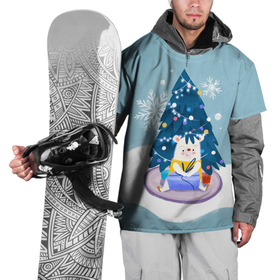 Накидка на куртку 3D с принтом Медвежонок под новогодней елкой в Санкт-Петербурге, 100% полиэстер |  | 2022 | christmas | new year | животные | звери | зверюшки | зима | кавай | медведь | медвежонок | милота | милый | мишка | нг | новогодний | новый год | рождество | снег