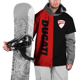Накидка на куртку 3D с принтом DUCATI BLACK RED BACKGROUND в Екатеринбурге, 100% полиэстер |  | ducati | italy | moto | motocycle | racing | sport | дукати | италия | мото | мотоспорт | мотоцикл | рейсинг | спорт