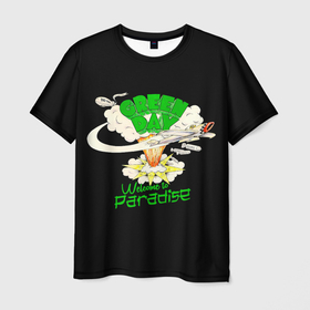 Мужская футболка 3D с принтом Добро пожаловать в рай GD , 100% полиэфир | прямой крой, круглый вырез горловины, длина до линии бедер | alternative | green day | greenday | music | punk | punkrock | rock | альтернатива | грин дэй | гриндэй | музыка | панк | панкрок | рок