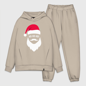 Мужской костюм хлопок OVERSIZE с принтом Санта ХО ХО ХО арт в Кировске,  |  | art | christmas | hat | new year | santa | santa claus | арт | дед мороз | новый год | рождество | санта | санта клаус | шапка