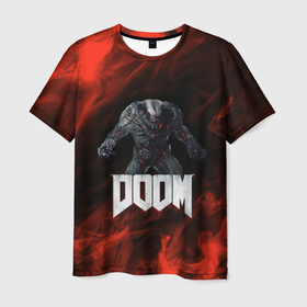 Мужская футболка 3D с принтом 3D BARON | DOOM FIRE в Новосибирске, 100% полиэфир | прямой крой, круглый вырез горловины, длина до линии бедер | 3d baron | 3д барон | baron | demons | devil | doom | doom eternal | doom slayer | hell | ад | борон | демон | демоны | дум