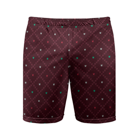 Мужские шорты спортивные с принтом Knitted Texture в Тюмени,  |  | background | knitted pattern | pattern | texture | вязаный узор | текстура | узор | фон