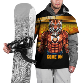 Накидка на куртку 3D с принтом Накаченный тигр в Белгороде, 100% полиэстер |  | Тематика изображения на принте: 2022 | год тигра | новый год | новый год 2022 | символ года | тигр | тигренок | тигрица | тигры