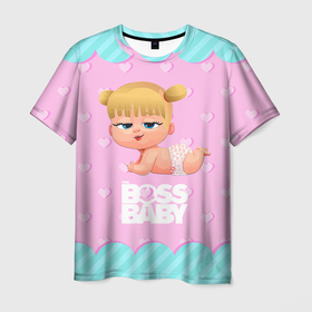 Мужская футболка 3D с принтом Baby boss girl , 100% полиэфир | прямой крой, круглый вырез горловины, длина до линии бедер | baby | boss | boss baby | босс | босс молокосос | маленький босс | малыш | мальчик | молокосос | ребенок