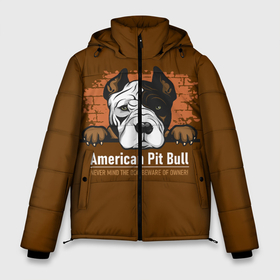 Мужская зимняя куртка 3D с принтом Американский Питбультерьер (Pit Bull Terrier) , верх — 100% полиэстер; подкладка — 100% полиэстер; утеплитель — 100% полиэстер | длина ниже бедра, свободный силуэт Оверсайз. Есть воротник-стойка, отстегивающийся капюшон и ветрозащитная планка. 

Боковые карманы с листочкой на кнопках и внутренний карман на молнии. | american pit bull terrier | boxer | bulldog | fighting dog | pit bull | американский питбультерьер | бойцовская собака | бойцовский пес | боксер | бульдог | волкодав | друг человека | кинолог | пес | питбуль | питбультерьер