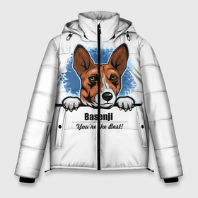 Мужская зимняя куртка 3D с принтом Собака Басенджи в Санкт-Петербурге, верх — 100% полиэстер; подкладка — 100% полиэстер; утеплитель — 100% полиэстер | длина ниже бедра, свободный силуэт Оверсайз. Есть воротник-стойка, отстегивающийся капюшон и ветрозащитная планка. 

Боковые карманы с листочкой на кнопках и внутренний карман на молнии. | african dog | animal | basenji | congo terrier | dog | африканская собака | басенджи | год собаки | друг человека | животное | зверь | кинолог | конго терьер | пёс | собака басенджи | собаковод | четвероногий