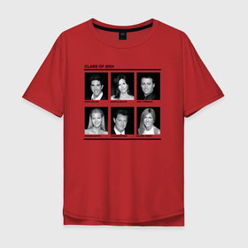 Мужская футболка хлопок Oversize с принтом Персонажи Friends в Санкт-Петербурге, 100% хлопок | свободный крой, круглый ворот, “спинка” длиннее передней части | головы | друзья | именя | надпись | перонажи | портреты