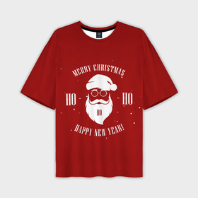 Мужская футболка OVERSIZE 3D с принтом Дед мороз ХИПСТЕР (Арт 1) ,  |  | Тематика изображения на принте: дед мороз | новый год | новый год 2022 | праздники | рождество | с новым годом | санта клаус