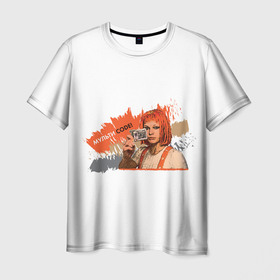 Мужская футболка 3D с принтом Lockdown   Лилу Даллас , 100% полиэфир | прямой крой, круглый вырез горловины, длина до линии бедер | Тематика изображения на принте: lockdown | qrcode | арт | лилу даллас | мультипасспорт | пятый эллемент