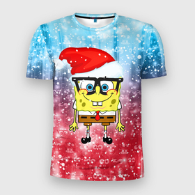 Мужская футболка 3D спортивная с принтом Новогодний Спанч Боб , 100% полиэстер с улучшенными характеристиками | приталенный силуэт, круглая горловина, широкие плечи, сужается к линии бедра | Тематика изображения на принте: sponge bob | spongebob | губка боб | квадратные штаны | мультфильм | новый год | рождество | санта | сквэр пэнтс | снег | снежинка | спанч боб