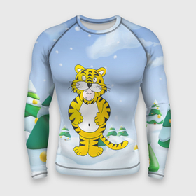 Мужской рашгард 3D с принтом костюм тигра ,  |  | 2022 | год тигра | новый год | новый год 2022 | символ года | тигр | тигренок | тигрица | тигры