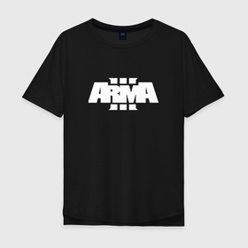Мужская футболка хлопок Oversize с принтом ARMA 3 | WHITE LOGO , 100% хлопок | свободный крой, круглый ворот, “спинка” длиннее передней части | arma | arma 3 | arma3 | game | logo | war | арма 3 | арма3 | война | игра | игры | лого | логотип | шутер