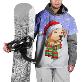Накидка на куртку 3D с принтом Новогодний Лабрадор   New Years Labrador в Екатеринбурге, 100% полиэстер |  | christmas | dog | labrador | retriever | santa | дед мороз | зима | лабрадор | новый год | ретривер | рождество | санта | снег | снежинка | собака | собачка | щенок