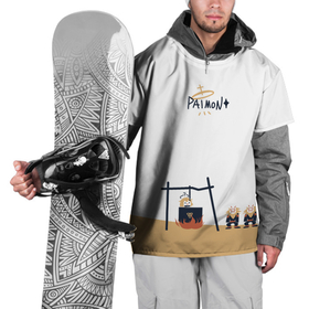 Накидка на куртку 3D с принтом ПАЙМОН И ХИЛИЧУРЛЫ в Белгороде, 100% полиэстер |  | anime | game | lumin | paimon | аниме | геншин | игра | импакт | итэр | люмин | молитва | паймон | путешественник | тейват | хиличурл
