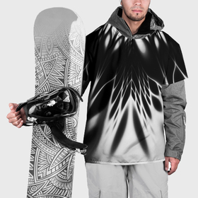 Накидка на куртку 3D с принтом Белый и черный   коллекция Лучи   Хуф и Ся в Екатеринбурге, 100% полиэстер |  | Тематика изображения на принте: 