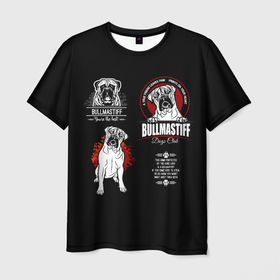 Мужская футболка 3D с принтом Собака Бульмастиф в Курске, 100% полиэфир | прямой крой, круглый вырез горловины, длина до линии бедер | animal | bulldog | bullmastiff | dog | mastiff | бульдог | бульмастиф | год собаки | друг человека | животное | зверь | кинолог | мастиф | пёс | порода собак | собака бульмастиф | собаковод | сторожевая собака