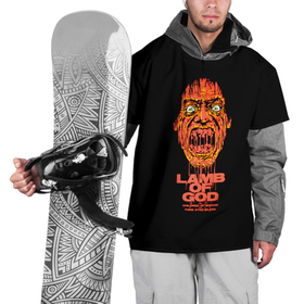 Накидка на куртку 3D с принтом Scary zombie LOG в Санкт-Петербурге, 100% полиэстер |  | alternative | lamb of god | log | metall | music | rock | альтернатива | ламб оф гад | ламб оф год | металл | музыка | рок