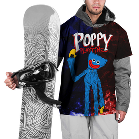 Накидка на куртку 3D с принтом Poppy Playtime Huggy Wuggy в Тюмени, 100% полиэстер |  | horror | huggy | huggy wuggy | monster | poppy playtime | монстр | поппи плейтайм | поппи плэйтайм | хагги | хагги вугги | хоррор игра