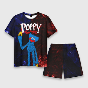 Мужской костюм с шортами 3D с принтом Poppy Playtime Huggy Wuggy в Белгороде,  |  | horror | huggy | huggy wuggy | monster | poppy playtime | монстр | поппи плейтайм | поппи плэйтайм | хагги | хагги вугги | хоррор игра
