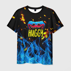 Мужская футболка 3D с принтом Poppy Playtime Fire. в Курске, 100% полиэфир | прямой крой, круглый вырез горловины, длина до линии бедер | 2021 | play | poppy | poppy playtime | poppyplaytime | time | игра | монстр