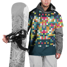 Накидка на куртку 3D с принтом Пикселизация в Курске, 100% полиэстер |  | pixel | квадраты | пикселы | текстура | точки | элиз