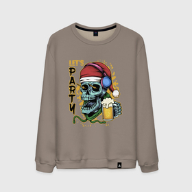 Мужской свитшот хлопок с принтом Skull Santa , 100% хлопок |  | art | beer | christmas | headphones | new year | santa | skull | арт | наушники | новый год | рождество | санта | череп