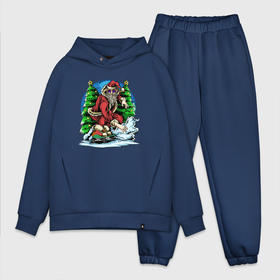 Мужской костюм хлопок OVERSIZE с принтом Санта на скейте   Skateboarding Santa в Тюмени,  |  | christmas | santa | skateboard | дед мороз | елка | зима | новый год | рождество | санта | скейт | снег | снежинка