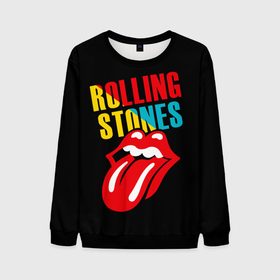 Мужской свитшот 3D с принтом Роллинг Стоунз | Rolling Stones в Петрозаводске, 100% полиэстер с мягким внутренним слоем | круглый вырез горловины, мягкая резинка на манжетах и поясе, свободная посадка по фигуре | Тематика изображения на принте: heavy metal | metal | rock | rolling | rolling stones | stones | trash metal | губы | квартет | метал | рок | рок группа | рок группы | роллинг стоунз | трэш метал | хеви метал | язык