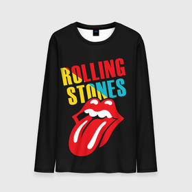 Мужской лонгслив 3D с принтом Роллинг Стоунз | Rolling Stones в Санкт-Петербурге, 100% полиэстер | длинные рукава, круглый вырез горловины, полуприлегающий силуэт | Тематика изображения на принте: heavy metal | metal | rock | rolling | rolling stones | stones | trash metal | губы | квартет | метал | рок | рок группа | рок группы | роллинг стоунз | трэш метал | хеви метал | язык
