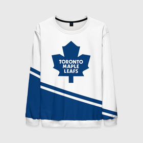 Мужской свитшот 3D с принтом Toronto Maple Leafs | Торонто Мейпл Лифс в Кировске, 100% полиэстер с мягким внутренним слоем | круглый вырез горловины, мягкая резинка на манжетах и поясе, свободная посадка по фигуре | hockey | maple leafs | nhl | toronto | toronto maple leafs | usa | мейпл лифс | нхл | спорт | сша | торонто | торонто мейпл лифс | хоккей | шайба