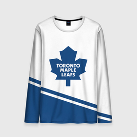 Мужской лонгслив 3D с принтом Toronto Maple Leafs | Торонто Мейпл Лифс в Кировске, 100% полиэстер | длинные рукава, круглый вырез горловины, полуприлегающий силуэт | hockey | maple leafs | nhl | toronto | toronto maple leafs | usa | мейпл лифс | нхл | спорт | сша | торонто | торонто мейпл лифс | хоккей | шайба