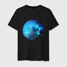 Мужская футболка хлопок с принтом КОСМОС 2024 в Белгороде, 100% хлопок | прямой крой, круглый вырез горловины, длина до линии бедер, слегка спущенное плечо. | вселенная | галлактика | другие миры | звезды | космос | планеты