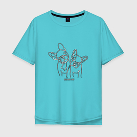 Мужская футболка хлопок Oversize с принтом Прикольная собачка с надписью в Курске, 100% хлопок | свободный крой, круглый ворот, “спинка” длиннее передней части | для девушек | животные | надпись | прикольная | собачка