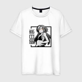 Мужская футболка хлопок с принтом Асуна Юки в квадрате , 100% хлопок | прямой крой, круглый вырез горловины, длина до линии бедер, слегка спущенное плечо. | asuna | sao | sword art online | yuki | yuuki | асуна | мастера меча онлайн | юки