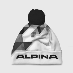 Шапка 3D c помпоном с принтом Alpina | Альпина в Петрозаводске, 100% полиэстер | универсальный размер, печать по всей поверхности изделия | alpina | alpina burkard bovensiepen | auto | autosport | bmw | bmw alpina | car | logo | автомобиль | автоспорт | алпина | альпина | бренд | лого | логотип