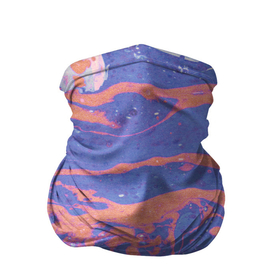 Бандана-труба 3D с принтом Текстура Fluid Art в Тюмени, 100% полиэстер, ткань с особыми свойствами — Activecool | плотность 150‒180 г/м2; хорошо тянется, но сохраняет форму | краска | красный | палитра | роспись | синий | текстура | узор