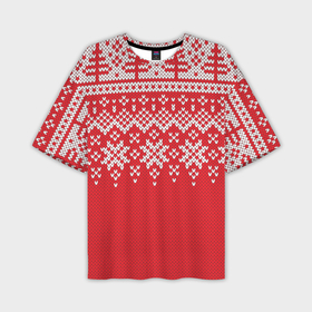 Мужская футболка OVERSIZE 3D с принтом Knitted Pattern ,  |  | background | christmas | holiday | knitted | knitted pattern | pattern | snow | trees | winter | вязаный | вязаный узор | елки | зима | праздник | рождество | снег | узор | фон